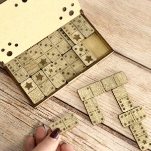 Jeu de voyage en bois Dominos Les Scrapouz