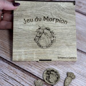 Jeu du morpion Les Scrapouz thème Equitation