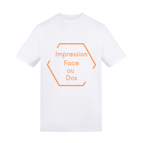 Tee-Shirt à personnaliser Blanc STSM001 Impression dos ou face - Les Scrapouz